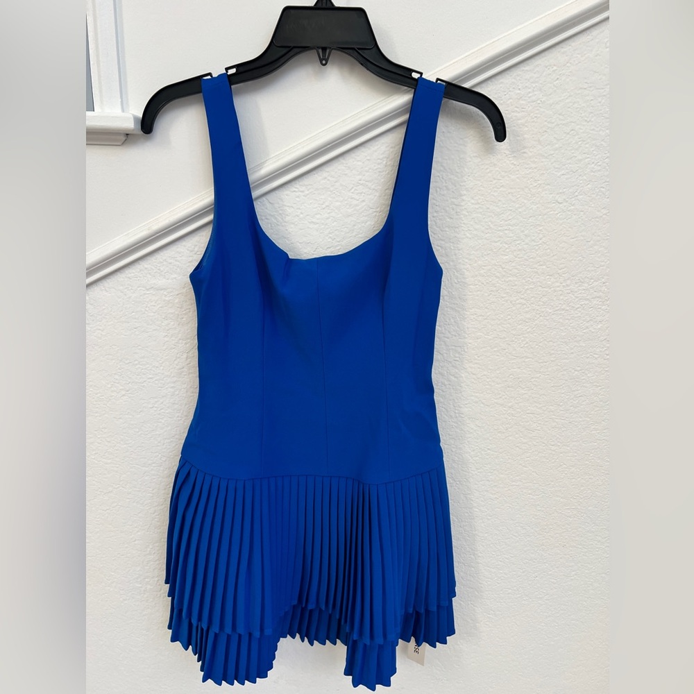 Commense Square Neck Pleated Mini Dress - image 2